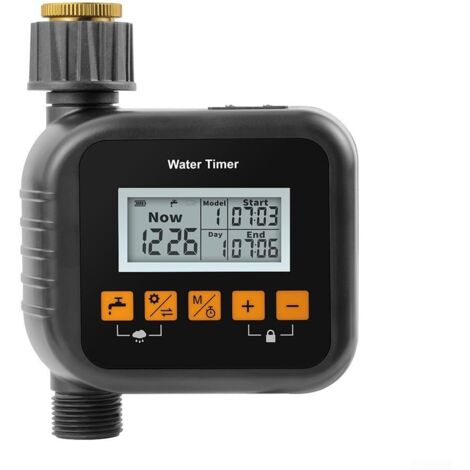 Sistema de temporizador de riego automático - Controlador de manguera a pilas, planificador de riego  Herramienta digital de riego para exteriores, pantalla LCD programable