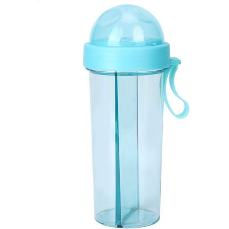 Botella de agua de 600 ml, a prueba de fugas y duradera, ideal para deportes al aire libre, con dos filtros y portátil para practicar deporte, acampar y hacer senderismo. (1/5)