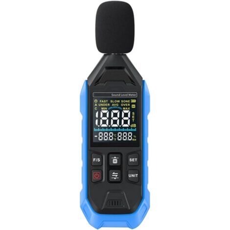 1 Dispositivo de medición de ruido digital de alta precisión FDM01 con detector de ruido MIN AVG MAX (azul)