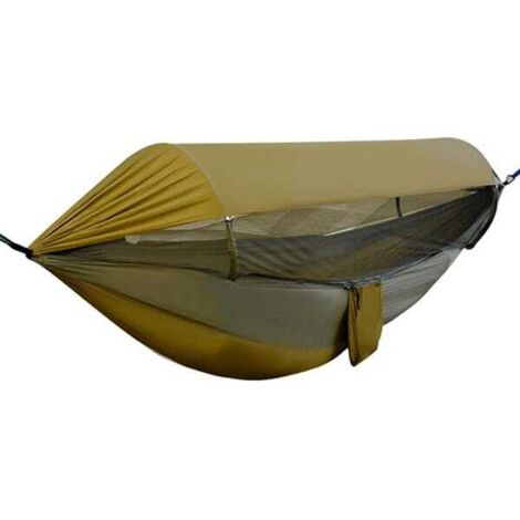 Hamaca portátil con mosquitera, ideal para acampar, como cama colgante o hamaca para exteriores - 290 x 140 cm