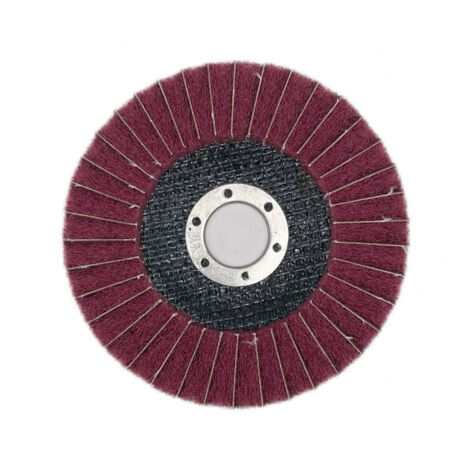 Juego de 5 discos de pulido de láminas de nailon, 115 mm x 22 mm, grano 240, disco de fibra abrasiva, ruedas de pulido para amoladora angular (1/4)