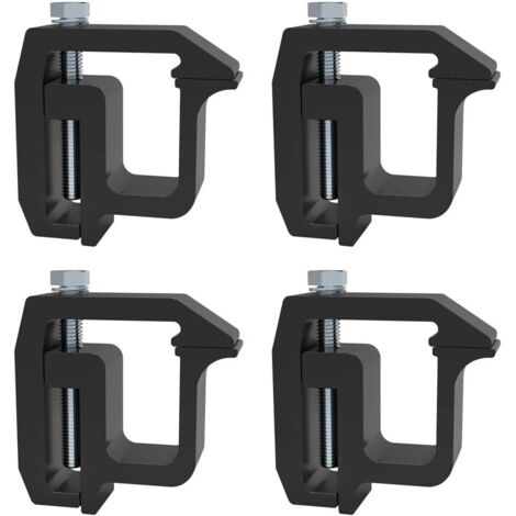 Abrazaderas de montaje para cubiertas de camionetas y capotas de camper de repuesto para Chevy Silverado Sierra 1500 2500 3500, Dakota Ram 1500 2500 3500, F150 F250, Titan, 4 piezas (negro) (1/5)