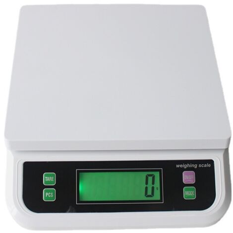 Balanza de cocina, balanza de precisión de 30 kg/1 g para alimentos, ideal para cocinas y panaderías, con 5 unidades de medida (g, oz, lb, kg, ct) y pantalla digital LCD.
