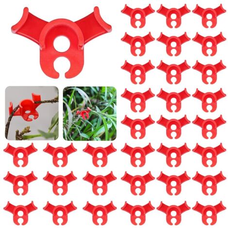 100 piezas de clips de entrenamiento de bajo estrés, clips para tomates, clips para plantas trepadoras, clips de entrenamiento para plantas, clips para ramas para LST, clips de jardín (se pudren)