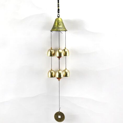 Campana de viento metálica giratoria moderna para la decoración del hogar. (1/5)