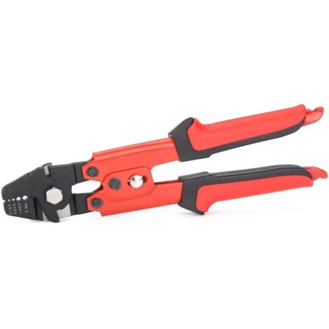 Herramienta de engaste/estampado de cable de acero 250R (roja) para casquillos y topes de cable de acero de 2,2 mm. (1/5)