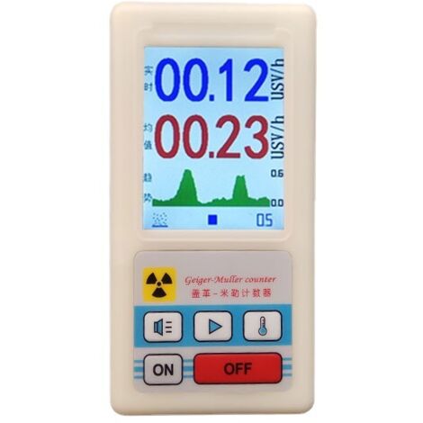 Contador Geiger BR-6, detector de radiación multifuncional de fácil lectura, dosímetro de radiación con pantalla LCD para radiación nuclear y electromagnética. (1/5)