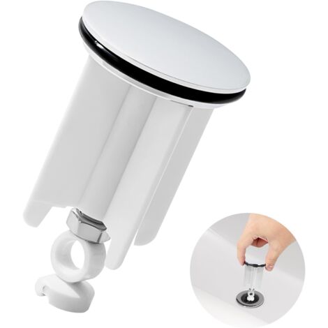 Tapón para lavabo, tapón para lavabo de baño de 40 mm, tapón universal blanco para lavabo, tapón ajustable para lavabo, tapón para bañera, para lavabo, bidé (blanco)