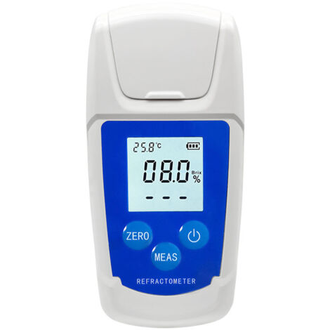 Refractómetros de alta precisión para medición y prueba. Refractómetro Brixmeter de precisión. Velocidad de medición rápida. Probador Brix. Calibración automática. Brix digital. (1/5)