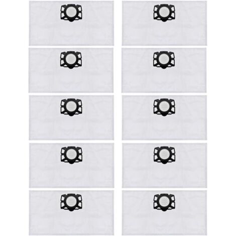 10 bolsas de filtro de vellón compatibles con la aspiradora robot Kärcher KFI357 KA40 WD2 Plus WD3 WD3s SE4001 SE4002 (10 unidades) (1/5)
