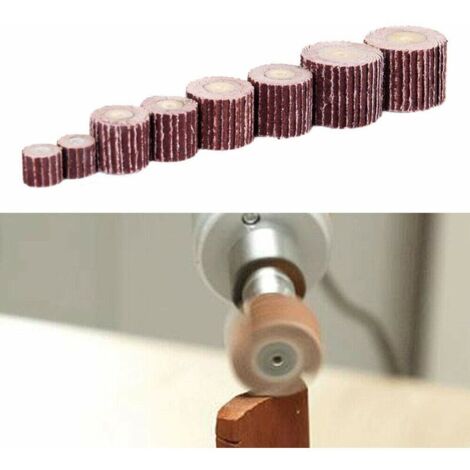 10 discos de láminas abrasivas, grano 240, 3 x 15 mm, para pulir, delinear y recortar superficies metálicas. (1/5)