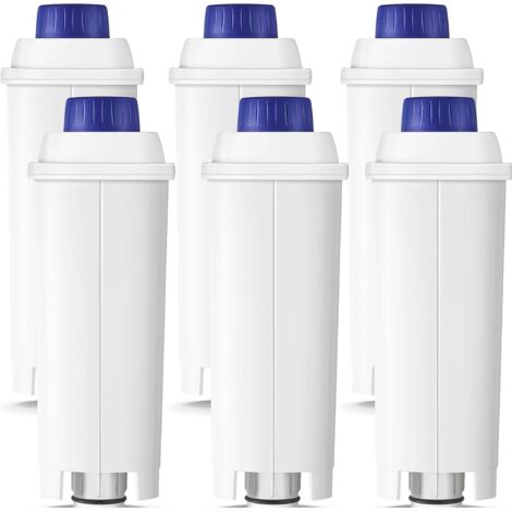 Juego de 6 filtros de repuesto para De'Longhi DLSC002, SER3017, 5513292811 - compatible con Dinamica, Magnifica S, Eletta Explorer, Etam, EPAM y ECAM (1/5)