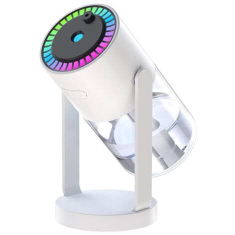 Humidificador portátil, humidificador para dormitorio con luz nocturna estrellada de 7 colores y boquilla giratoria, humidificador de vapor frío de 550 ml, funcionamiento silencioso, apagado automátic (1/5)