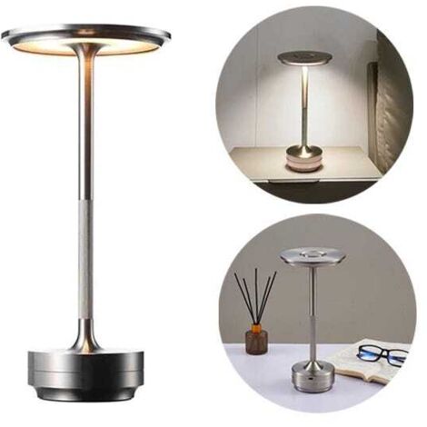 Lámpara de mesa táctil recargable por USB, luz nocturna LED para decoración de restaurantes, iluminación tricolor, lámpara de mesa regulable de forma continua