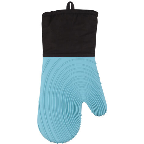 Guantes de silicona aislantes para horno, anti-quemaduras, resistentes al calor, para horno y microondas, forro grueso de algodón, antideslizantes, protección para las manos. (1/5)