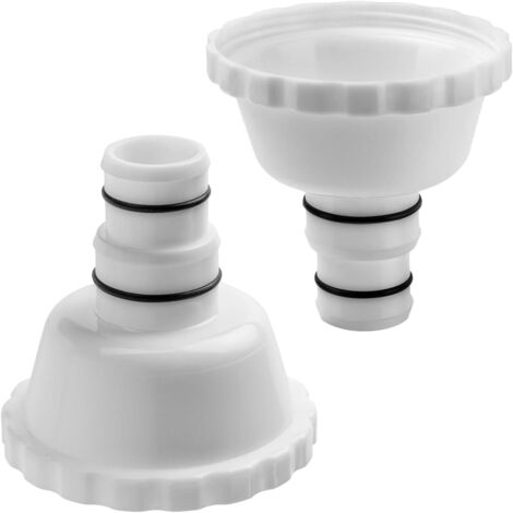 Adaptador de skimmer RP/RX, accesorio de repuesto para piscinas elevadas Summer Waves, skimmer de vacío para conexión de manguera de 1,5" y 1,25" (paquete de 2). (1/5)