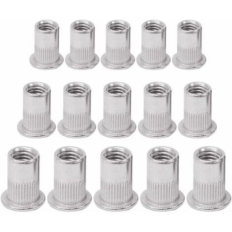 Nazalus - Gran oferta - 90 piezas de remaches roscados, tuercas remachables roscadas, tuercas remachables roscadas de cabeza plana, insertos para tuercas remachables, tuercas de cabeza roscada, M5 M6 (1/5)