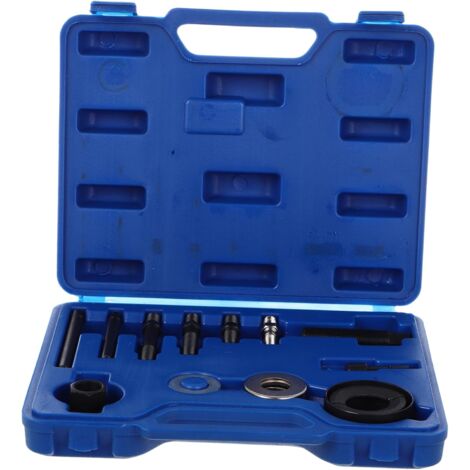 1 Juego de herramientas para desmontar e instalar la dirección asistida, kit para bombas de agua y poleas, compatible con la mayoría de los motores, con práctico estuche de almacenamiento. (1/5)