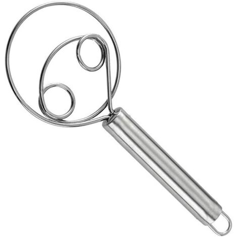 Batidora danesa de acero inoxidable, batidora de mano de alta gama para batidora, ideal para preparar masa de pan y repostería. (1/5)