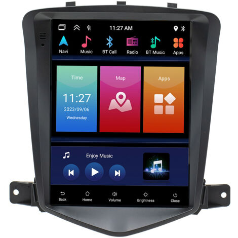 Autorradio Android 13 de 2+64 GB para Chevrolet Cruze J300 2008-2012 con CarPlay, Android Auto inalámbrico, pantalla táctil de 9.7" con GPS, WiFi, Bluetooth, Mirror Link, FM, RDS, ecualizador, control