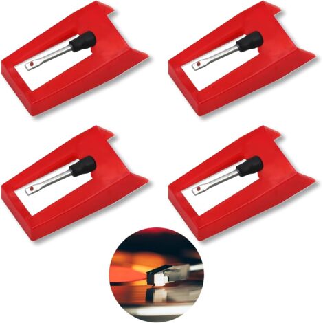 Agujas para tocadiscos, agujas de repuesto universales, compatibles con la mayoría de los tocadiscos, con punta de rubí y aguja de cerámica.