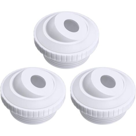 Paquete de 3 boquillas de retorno de flujo direccional Hydrostream SP1419D de 3/4 de pulgada con rosca MIP de 1-1/2". Compatibles con piscinas y spas enterrados o elevados.