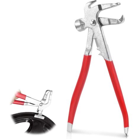 1 martillo rojo para equilibrar ruedas, herramientas para reparación de neumáticos con tuercas planas y puntiagudas para automóviles, SUV y camionetas. (1/5)