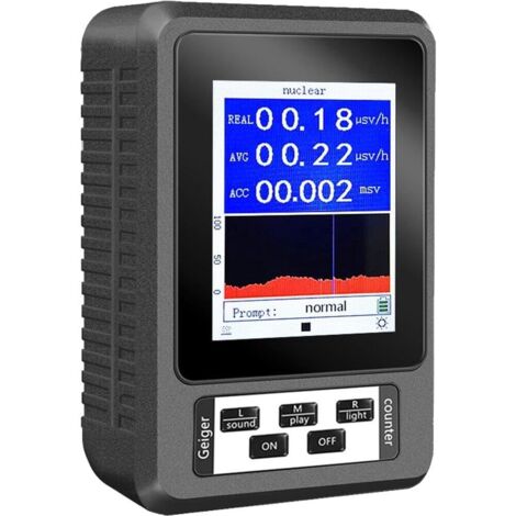 Detector de radiación nuclear Contador Geiger Dispositivo de dosificación Dosímetro Monitor portátil digital de alta sensibilidad y precisión (1/5)