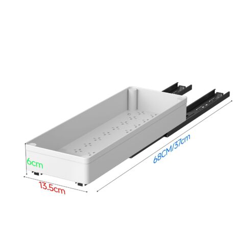 Organizadores extraíbles para armarios, cajones extraíbles de 1 pulgada de ancho para muebles de cocina y baño, 13,5 cm de ancho (blanco)