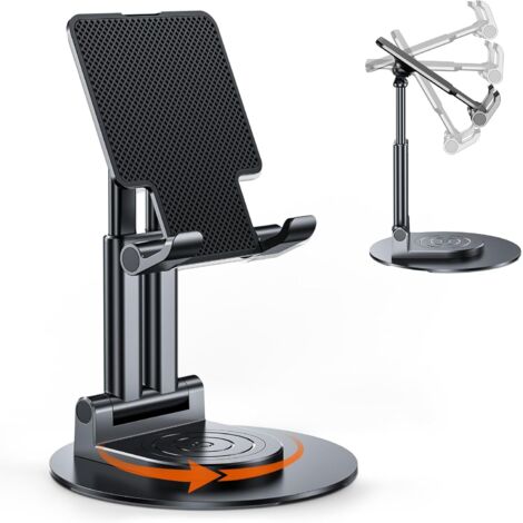 Soporte giratorio de 360° para teléfono móvil/smartphone (negro)