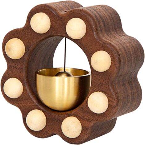 Timbre magnético Win Bell, campana de madera para comerciantes, diseño de pata, campanilla de viento decorativa para el hogar. (1/5)