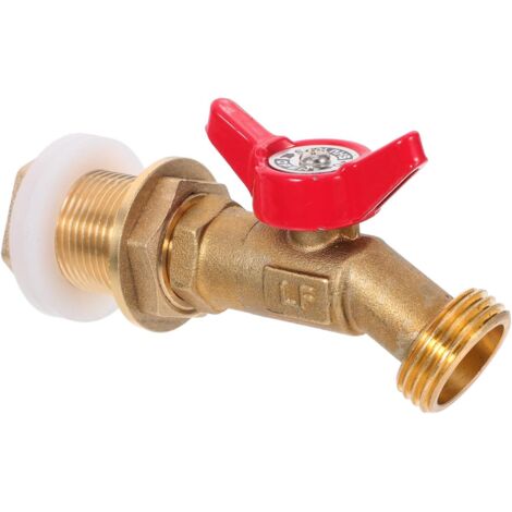 Grifo de latón de alto caudal para la recolección de agua de lluvia, instalación rápida y estanca, apto para jardinería y almacenamiento de líquidos. (1/5)