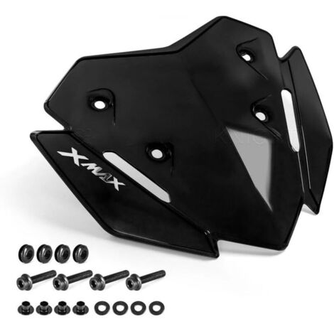 Parabrisas deportivo para motocicleta Y&AMAHA XMAX125 XMAX250 XMAX300 Xmax XMAX 2023- (color: negro)