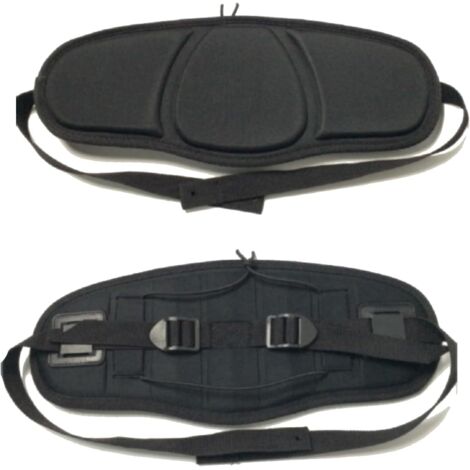 Respaldo ajustable para asiento de canoa y kayak, respaldo antideslizante, cómodo cojín negro (1/5)