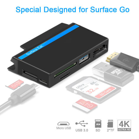 Lector de tarjetas multifunción USB 3.0 SD TF de alta velocidad para Surface Go (1/5)