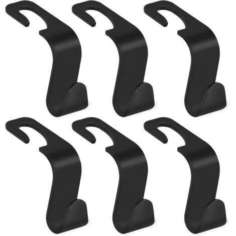 Lntyq Stück Auto-Aufbewahrungshaken, Sitzhaken, Haken für die Kopfstütze des Rücksitzes im Auto, Autositzzubehör für Handtaschen, Mäntel, Lebensmittel, Geldbörsen (1/4)