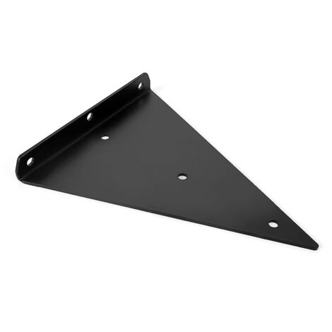 Lntyq 6,8-Zoll-Dreiecksregalhalterungen, 4er-Pack robuste Wandhalterungen aus Eisen mit Schrauben, unsichtbare rechtwinklige Wandregalhalterung mit großer Kapazität, schwarz (1/5)