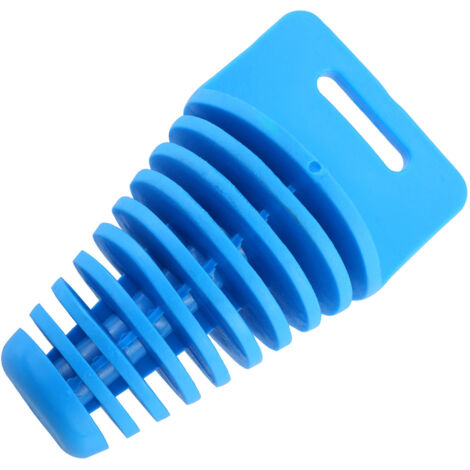 Lntyq Motorrad-Auspuff-Unterlegscheibe, PVC-Motorrad-Schalldämpfer-Auspuffrohrstopfen, Auspuffstopfenschutz, Motocross-Auspuffstopfen, Blau, 10,5 6 3,4 cm (1/4)