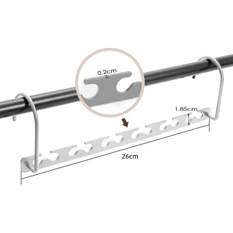 Lntyq 8 Stck platzsparende Kleiderbgel, praktischer und langlebiger  multifunktionaler Kleiderbgel-Organizer, rutschfester magischer  Metallbgel, sparen Sie 80 % mehr Platz fr die Aufbewahrung im S