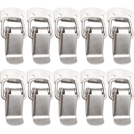 Lntyq 10 Stück Hebelriegel 47 mm Kippriegel, Knebelverschluss, Haubenverschluss, Federverschluss, federbelasteter Riegel für Fenster, Möbel, Schublade, Schrank, Werkzeugkasten (1/5)