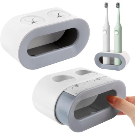 Lntyq Elektrischer Zahnbürstenhalter 2er Set, Stark haftender Zahnbürstenhalter zur Wandmontage, Platzsparend in der Dusche, Elektrischer Zahnbürstenhalter, Kompatibel mit elektrischen Zahnbürsten (1/5)