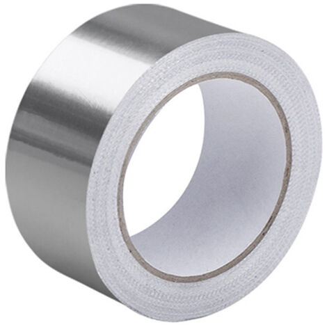 Lntyq Aluminiumfolienband, 2 Rollen, 5 cm x 5 m, Hochtemperatur-Klebeband, Wärmedämmrolle, kann zum Abdichten, Reparieren und Imprägnieren verwendet werden. (1/4)