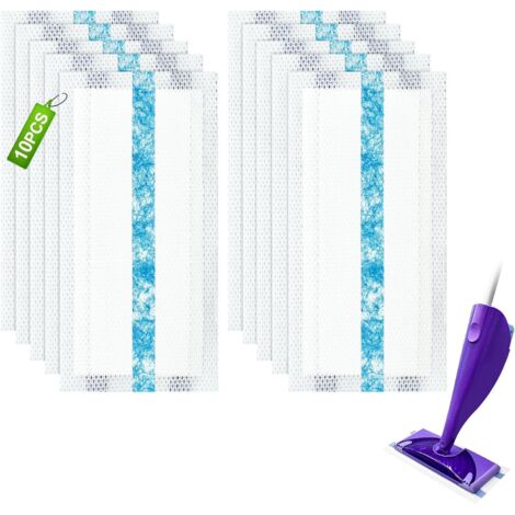 Lntyq Mopp-Pad-Nachfüllungen, kompatibel mit Swiffer WetJet Spray Mop für Hartholz und Böden, 10 robuste Einweg-Mopp-Nachfüllpads mit Schrubbstreifen, Multi-Oberflächen-Nass- und Trocken-Mopp-Pad-Nach (1/5)