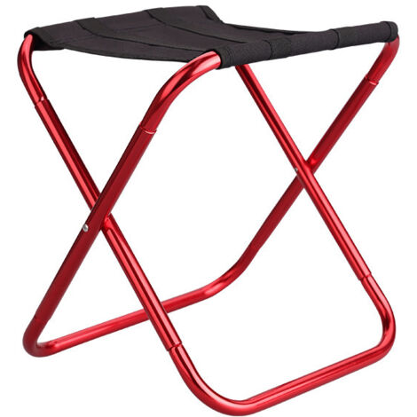 Lntyq Klappbarer Campinghocker – Mini-Klappstuhl für den Außenbereich – tragbarer Sitz – leicht – zum Angeln, Camping, Reisen, Wandern, Strand, Grillen (1/4)