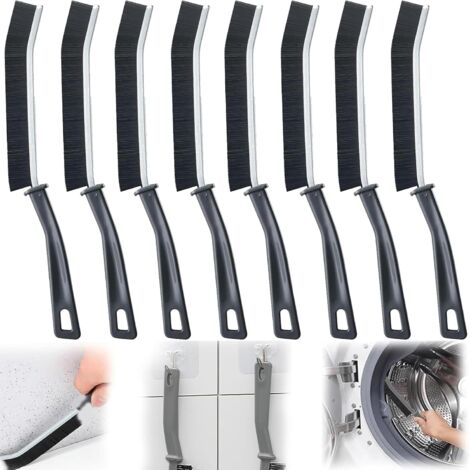 Lntyq 8-teiliges Fugenreinigungsbürsten-Set, Spaltreinigungsbürste mit Griff, Fugenreinigungsbürste, für Bad, Küche, Rillen, Spalten und Schmutz in Spalten. (1/5)