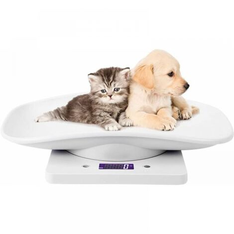 Lntyq Elektronische Haustierwaage, kleine Digitalwaage, 10 kg/1 g, LCD-Display, Präzisionsmesswerkzeug, Wiegen für Küchenkätzchen, Welpen, Schildkröten, Hamster