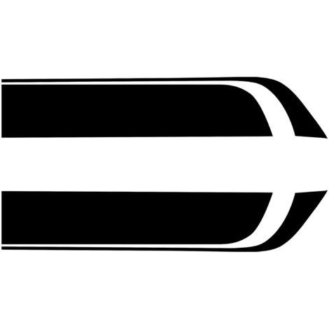Lntyq 84 cm x 14,5 cm Motorhaubenaufkleber, Motorsport-Seitenstreifen, Dachschweller, Stoßstangen-Modifikationsstreifen, Auto-Dekorstreifen (schwarz) (1/5)