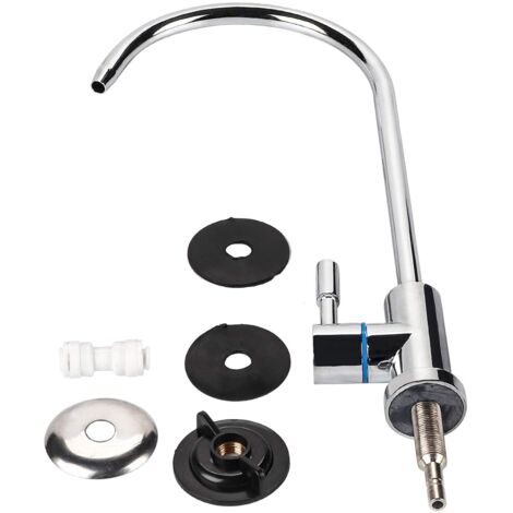 Lntyq Chrom-Schwanenhals, moderner europäischer Stil, Filtersystem, Luftreiniger, Filter, Wasserhahn, passend für alle Chrom-Wasserfiltersysteme. (1/5)