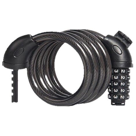 Lntyq 120CM Fahrradkettenschloss, Kabelschloss für Fahrräder, Motorräder, Elektroroller, Schwarz (1/5)