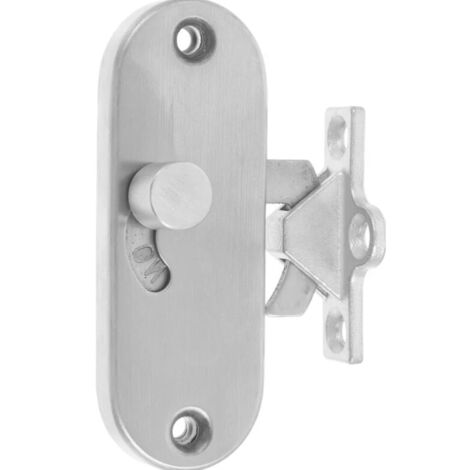 Lntyq Serrure de Porte coulissante à 90° à Angle Droit avec Boucle de Verrouillage de Porte coulissante et verrou de Porte de Grange (1/4)
